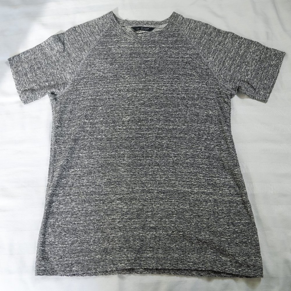 WINGS + HORN Men’s Crewneck T-shirt, Gray Terry Cloth Textured Crewneck, Small